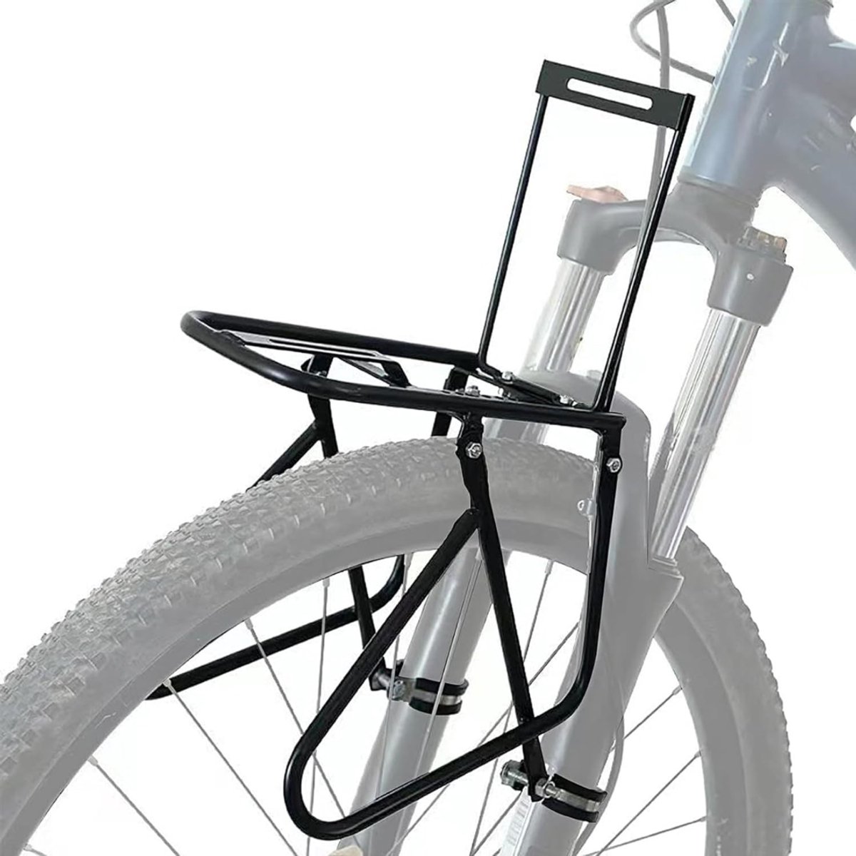 ZRNS® Voordrager Fiets - Eenvoudige Bevestiging - Voor Fietsmand - Zwart