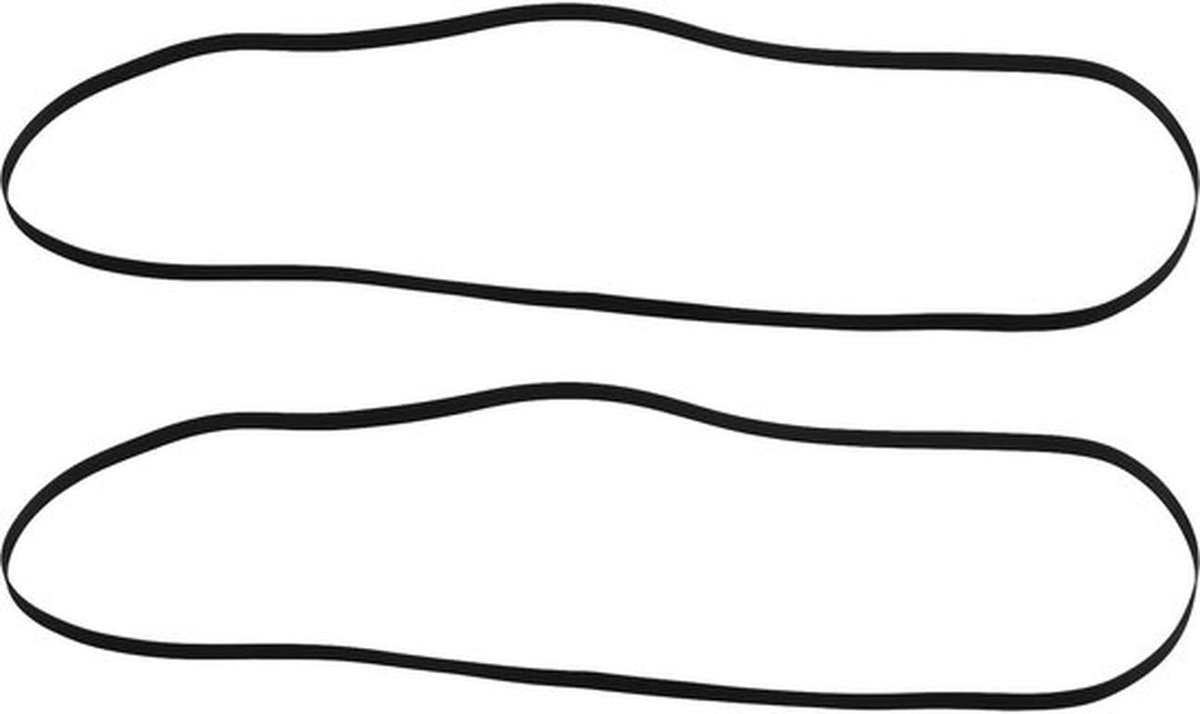 Vervangende riemen voor platenspeler - Rubber riemen - 320 mm lengte - Zwart - Phono bewegingsriemen - 2 stuks - Geschikt voor platenspe