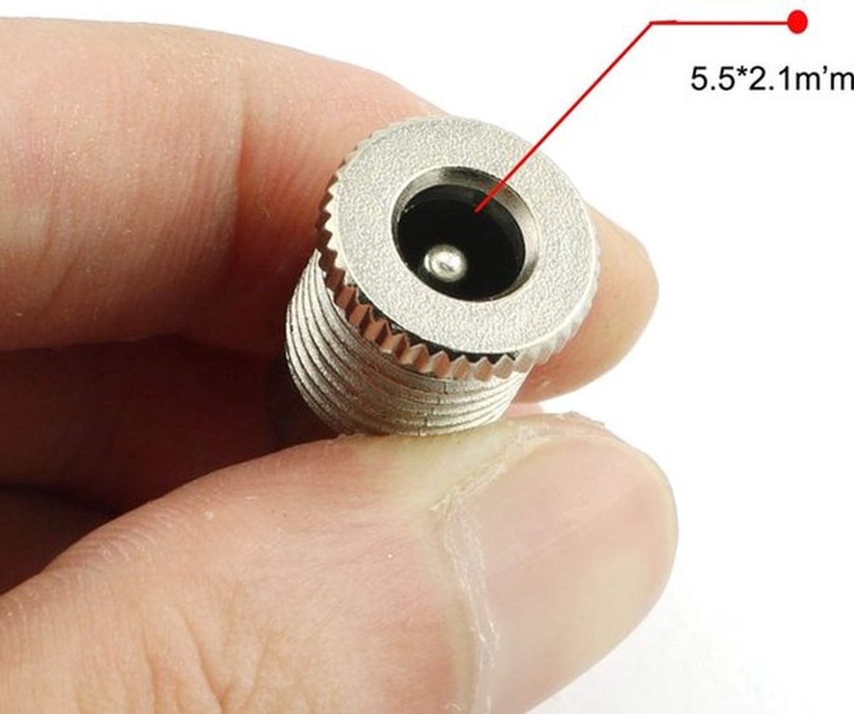 5,5 x 2,1 mm 10 A DC-voedingsjack met kabel - Stekker voor Elektronische Apparaten