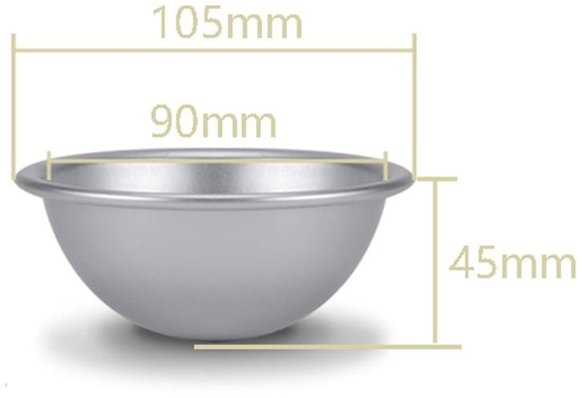 - Halve Bal Cakevorm - 3D Cake Mal - Antiaanbak - 10cm - Ronde Bakpan - Perfect voor Taarten en Desserts