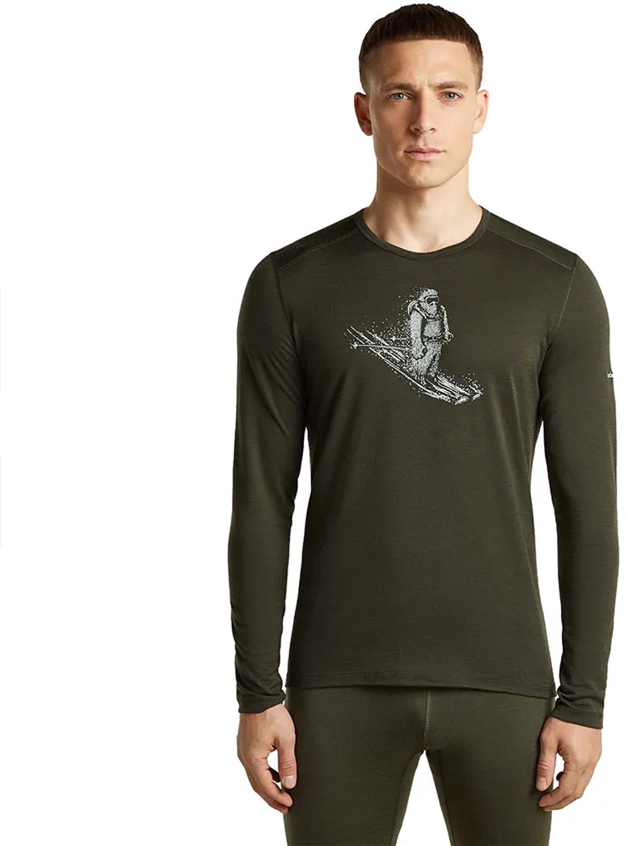 Icebreaker 200 Oasis Skiing Yeti Lange Mouwen Basislaag XL Man