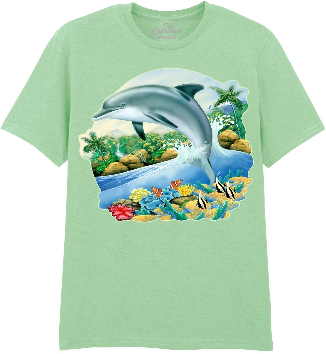 Dolfijn Dolphin Leap The Coloured House T-shirt S