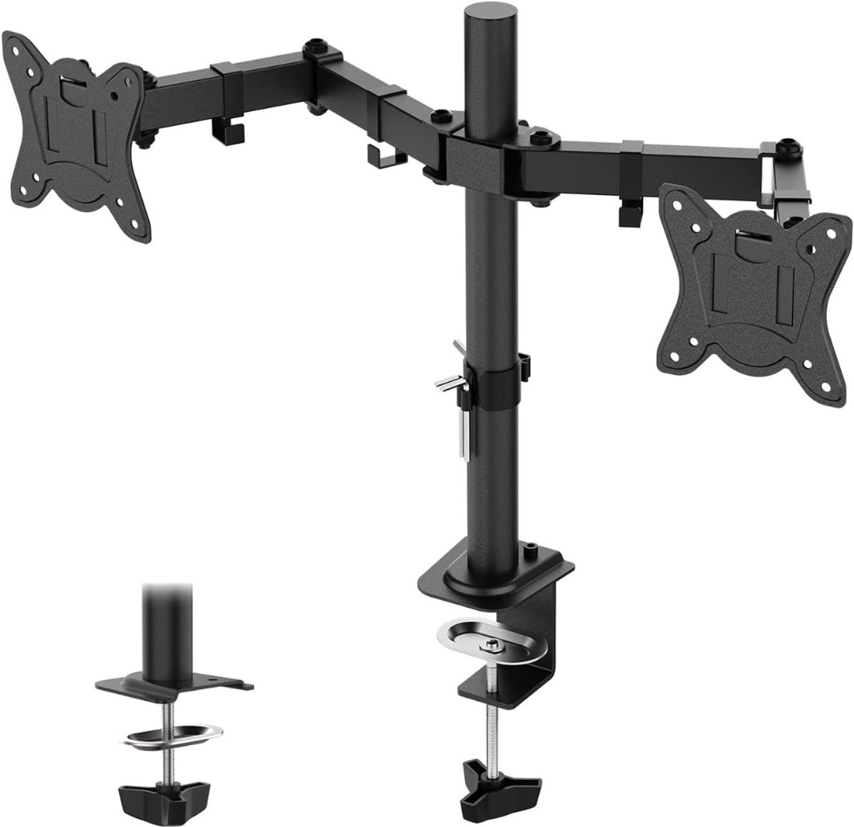 Lìon® Monitor Arm 2 Schermen - Monitor Arm - Monitor - Zwart - 42cm x 13cm x 10cm