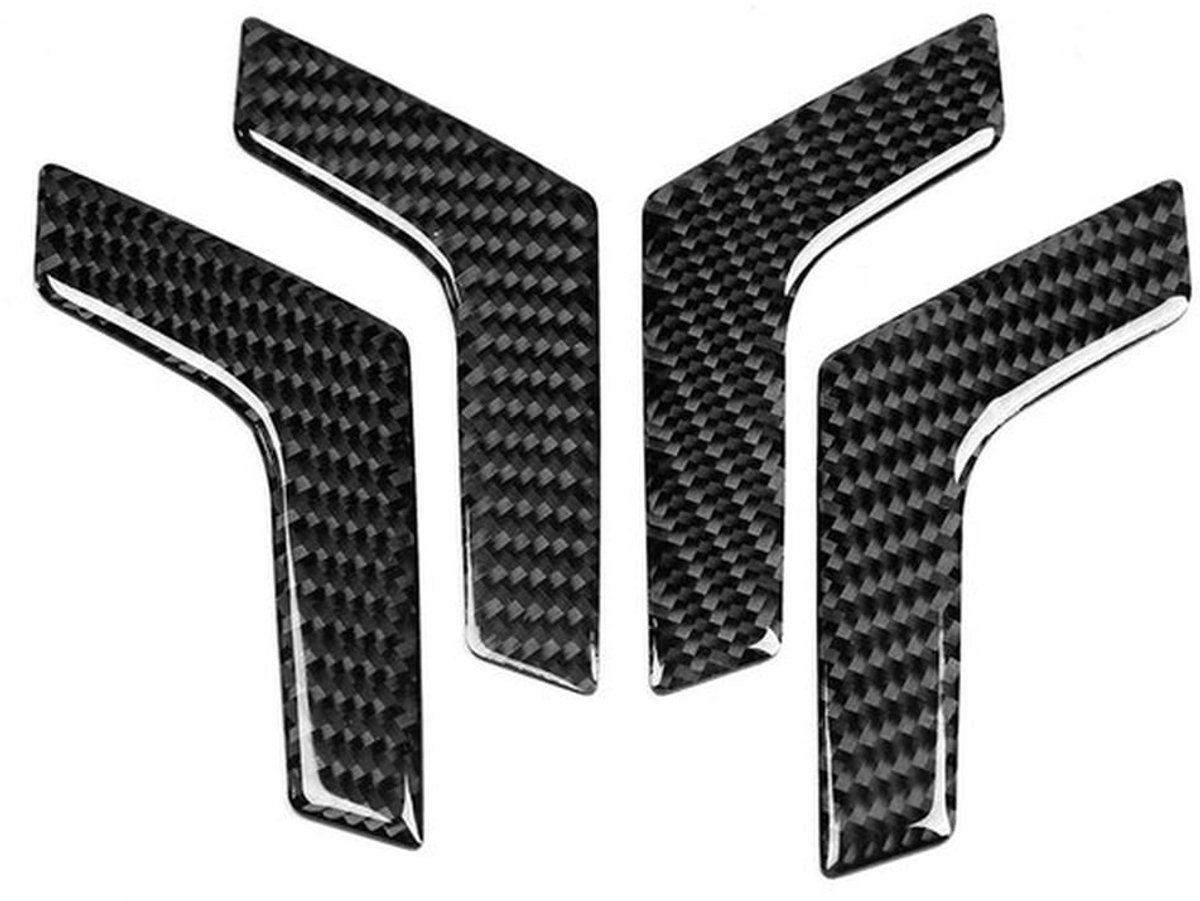 Koolstofvezel Binnen Deurkruk Trim - 4 stuks Set - Glanzend - Koolstofvezel - Bescherming tegen UV en Weer - Geschikt voor W204 2005-2012