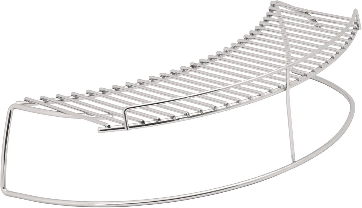 Warmteverdeler voor gasgrill - Chroom - 45 x 14 x 10 cm - Verchroomd Stalen Warmhoudrooster - Universeel voor Barbecue en Kamado