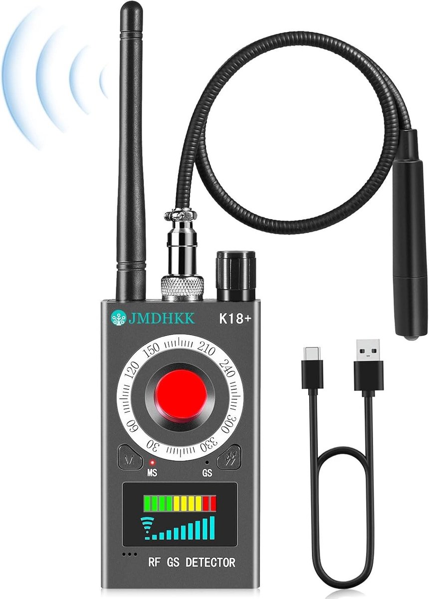 Verborgen camera detector - Grijs - Multifunctionele privacybeschermer met GPS-tracker en bugscanner - Voor hotels, auto’s en kantoren