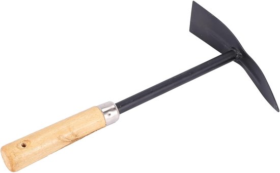 Tuinschoffel met houten steel en metalen blad- zwart van Tuinschoffel. — afbeelding 4