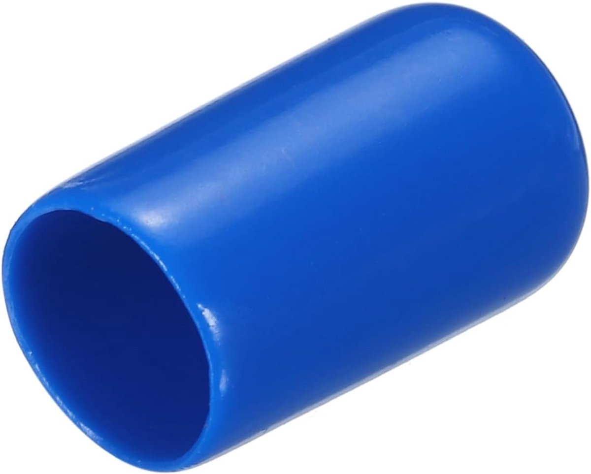 Pack van 20 Rubberen Doppen 11 mm ID voor Vinyl PVC Ronde Buizen - Schroefdoppen in Blauw, Bescherming en Afsluiting
