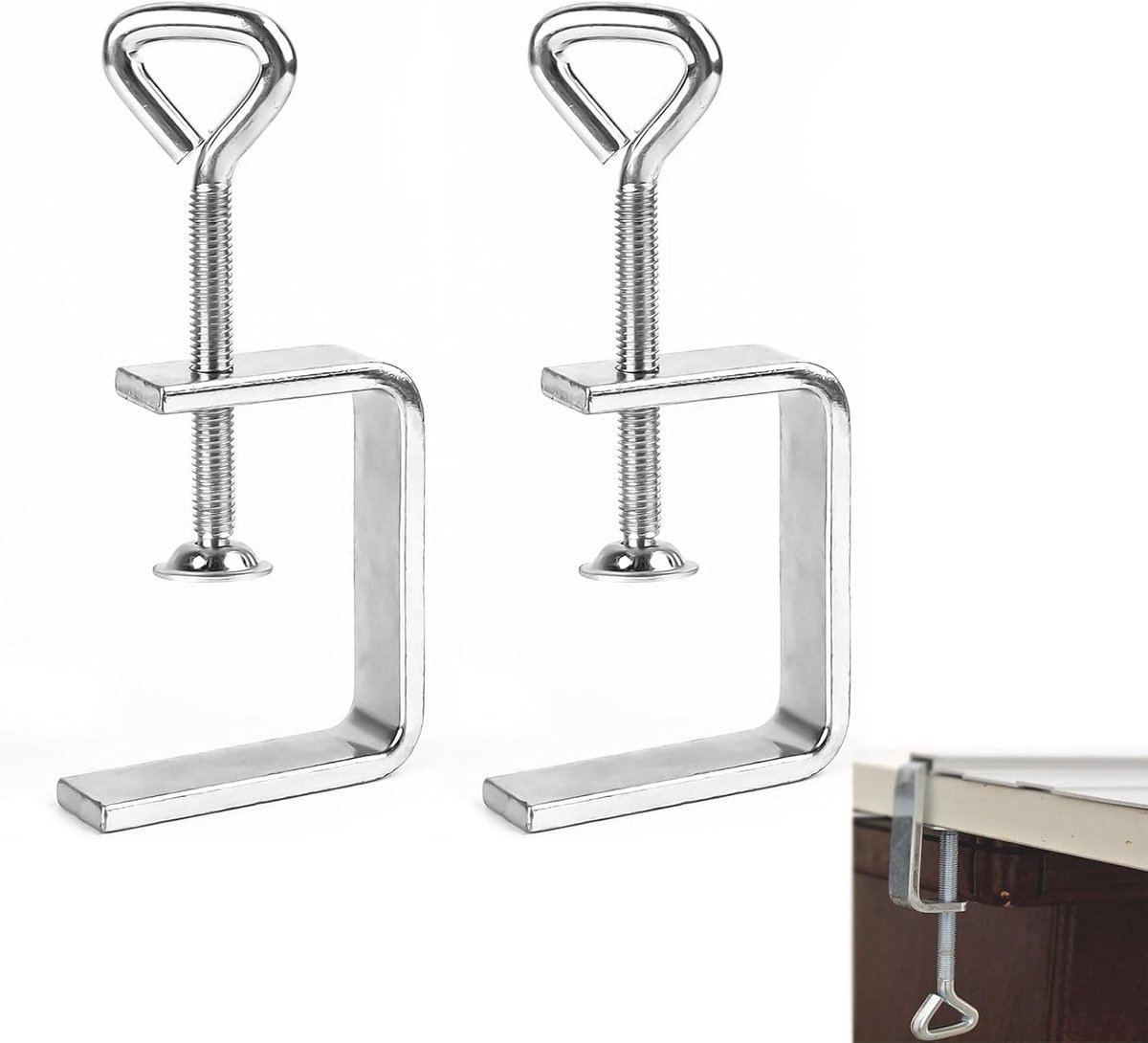 Schoenbeugel Set van 2, Schroefklemmen voor Tafel, Keuken en Badkamer, Ideaal voor Planken en Meubels