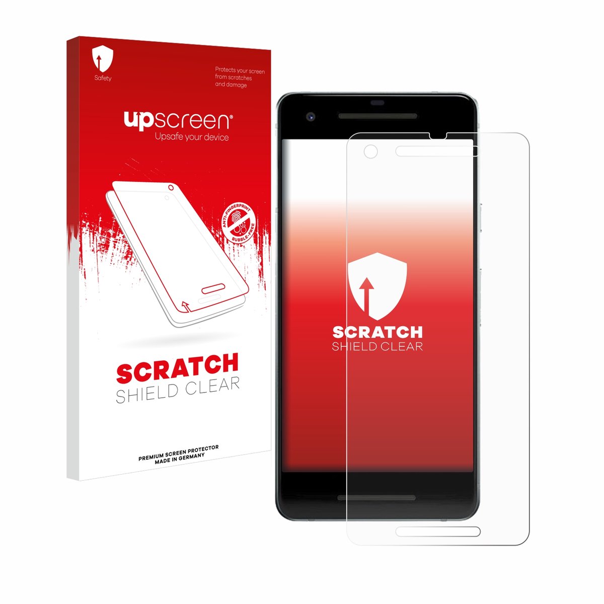 upscreen - Screenprotector voor Google Pixel 2 - Folie Beschermfolie transparant