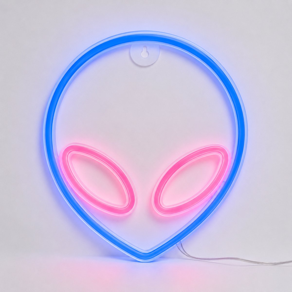 ZoeZo Neon Wandlamp Alien - Neon verlichting - Sfeerverlichting - LED lamp - Neonlicht - Neon Sign - USB - Roze/ Blauw