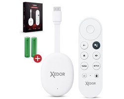 Xedor® Streamr - Android TV Box - 4K TV Stick - Streaming Box - TV Dongle - 16GB - WiFi 6 - Android 12 - Netflix, YouTube, Prime Video, Disney+ & Videoland - Wit