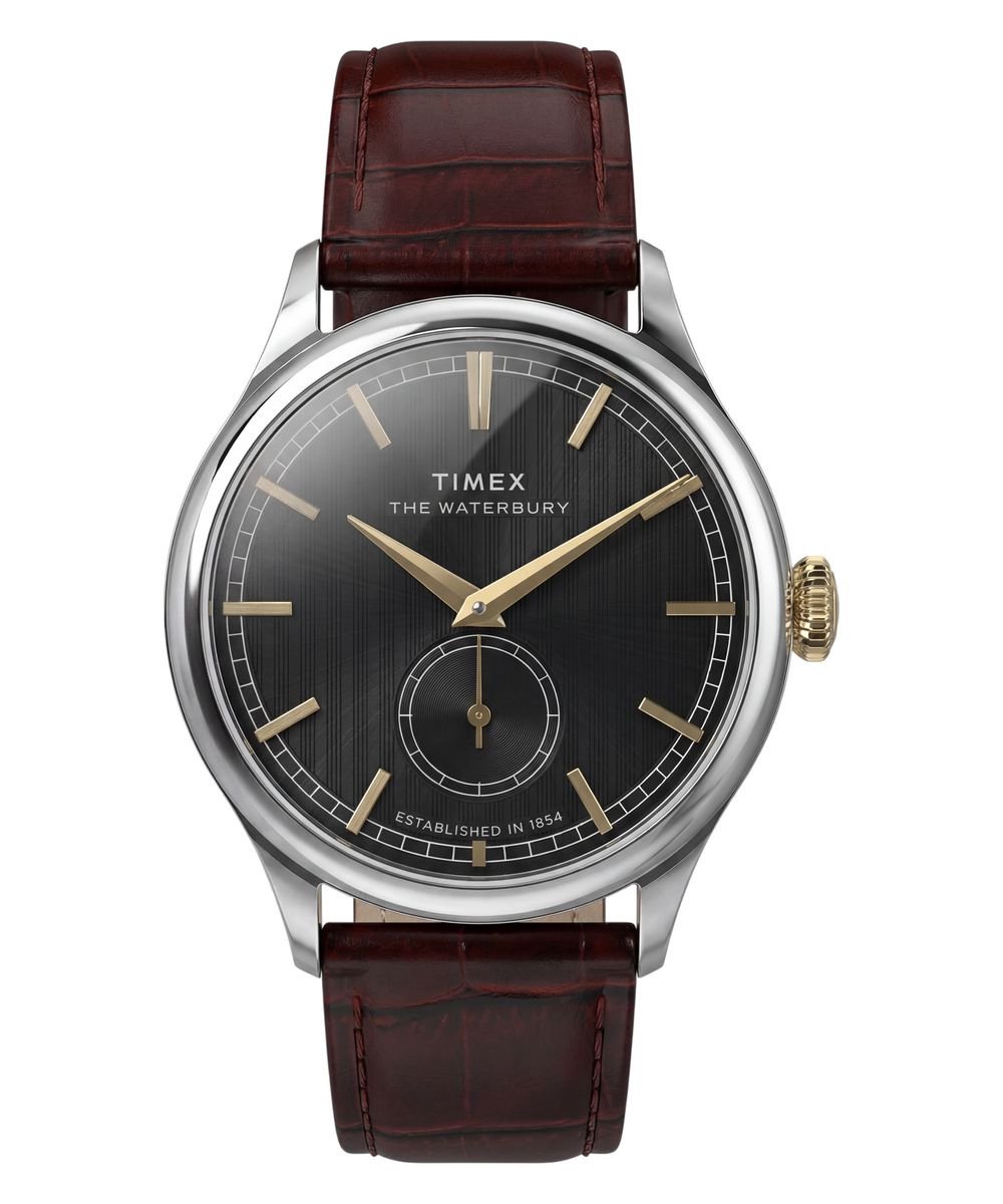 Timex Waterbury Classic TW2Y92100 Horloge - Leer - Bruin - Ø 39 mm
