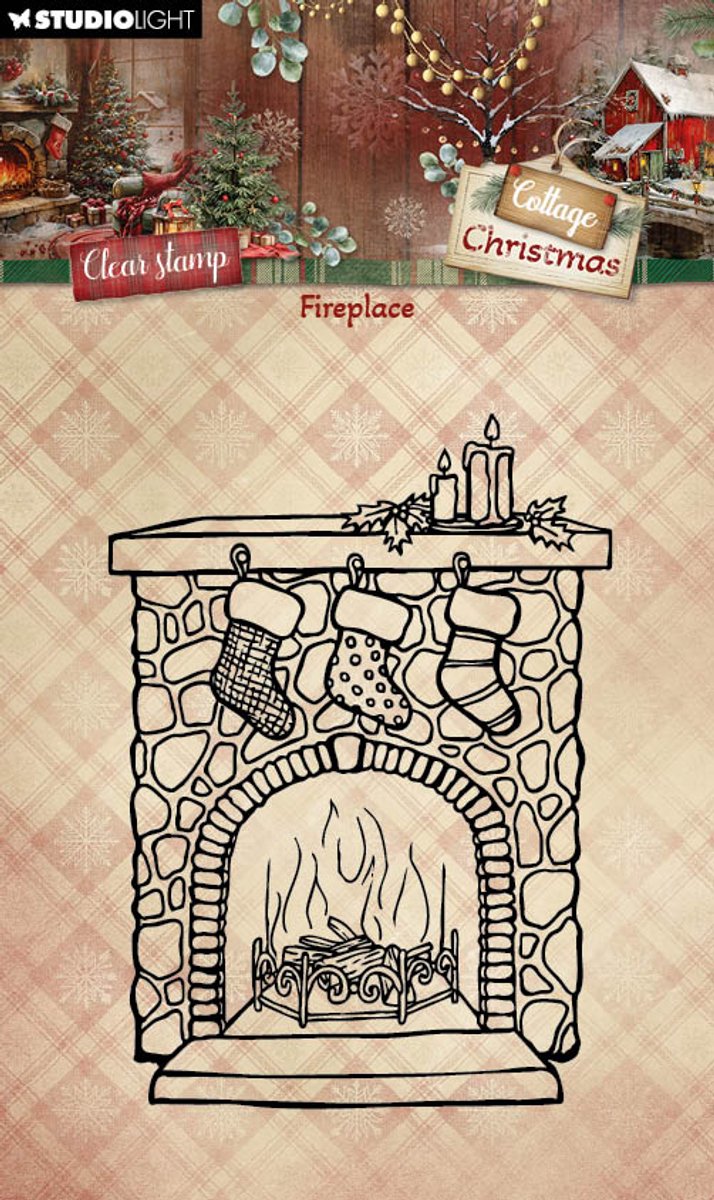 Clear stamps Fireplace - Cottage christmas nr. 957