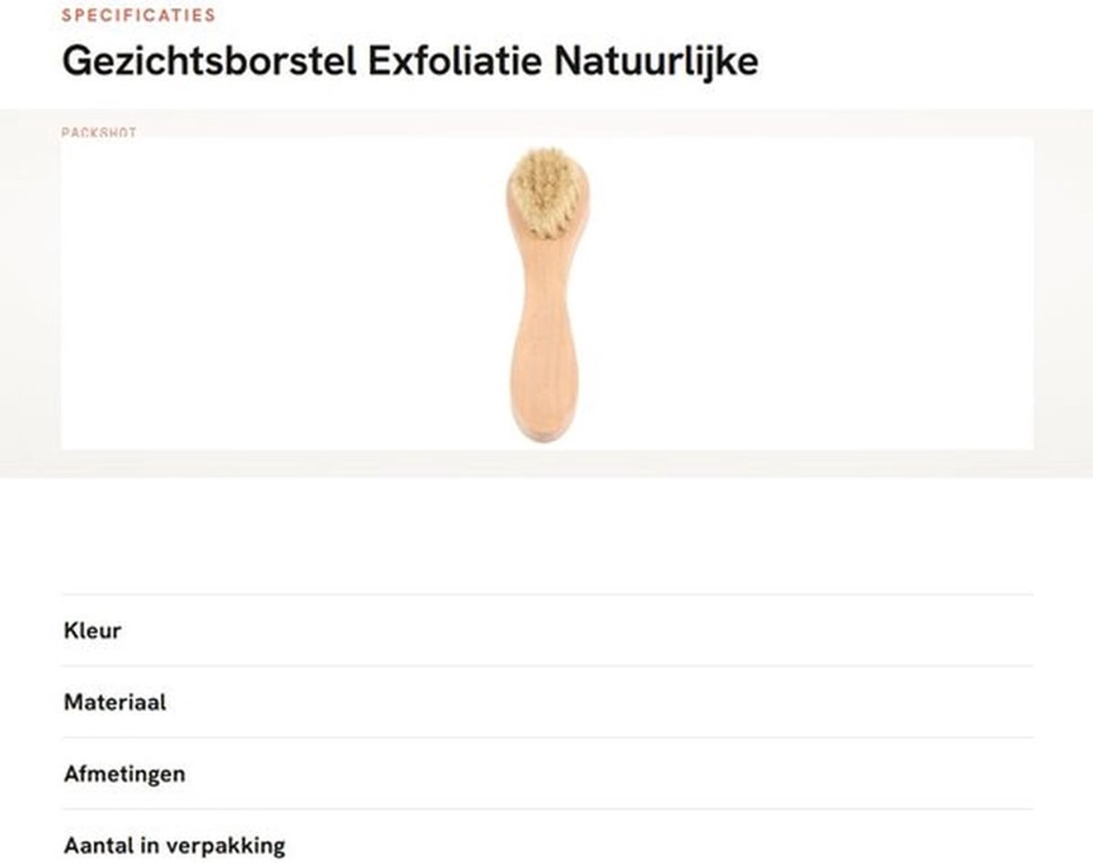 Gezichtsborstel - Exfoliërende Houten Borstel - Diepe Reiniging - Ergonomisch Handvat - Veilig voor de Huid - Varkenshaar - Exfoliator