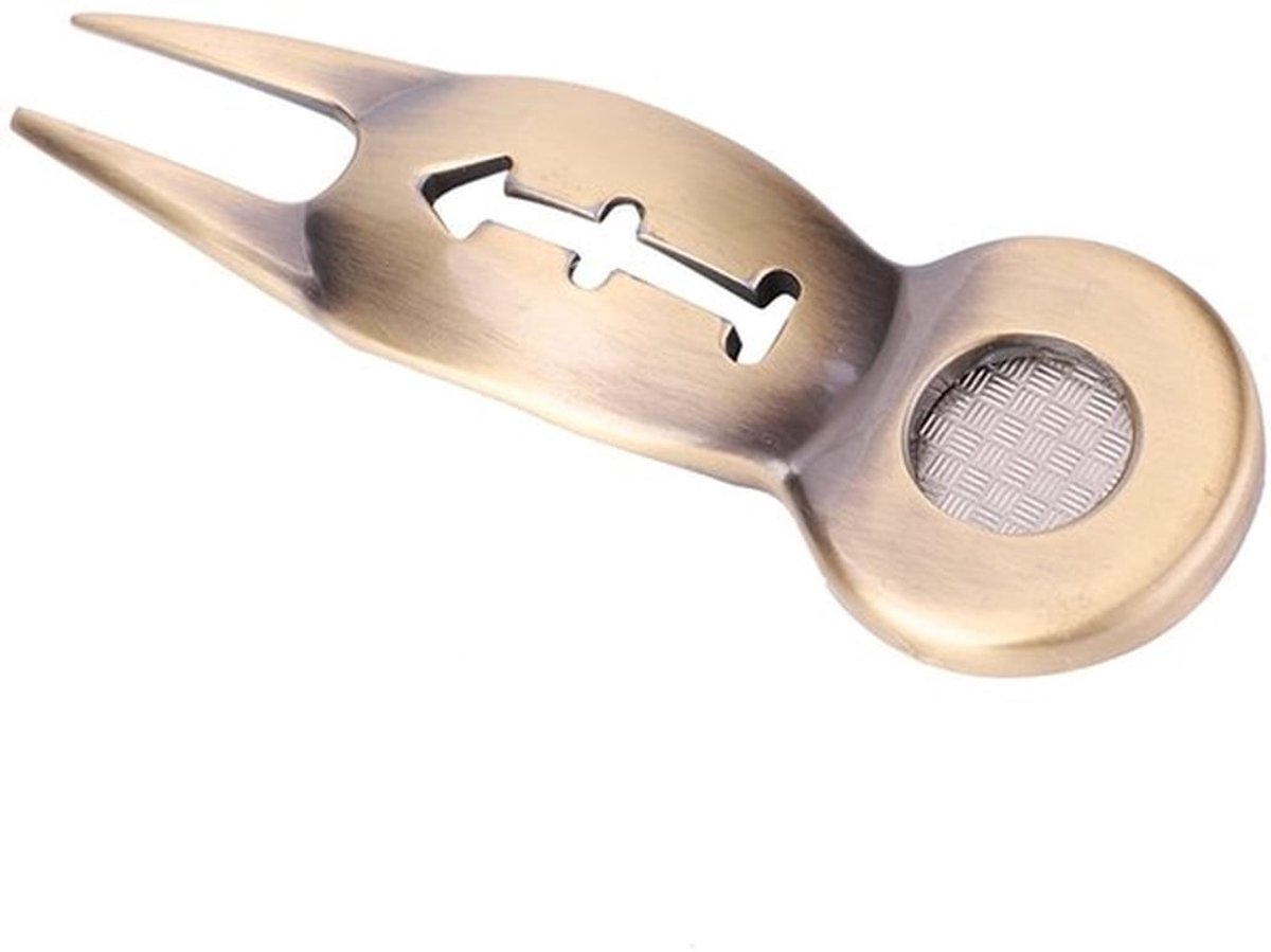 Divot Reparatie Gereedschap 3-in-1 Design - Golf Heugabel - Magnetische Balmarker - Aluminiumlegering - Slijtvast - Duurzaam - Golfgereedschap