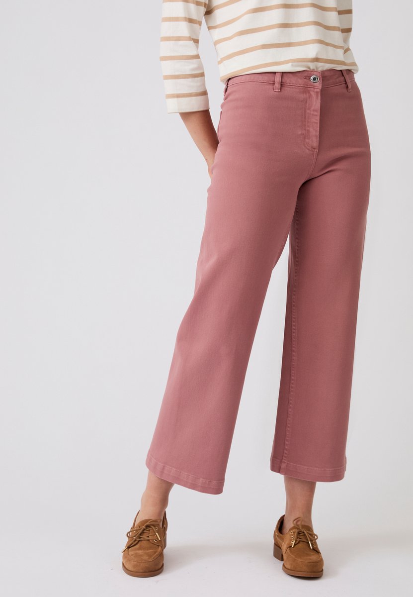 Damart - Gekleurde wide-leg jeans - Dames - Roze - 46