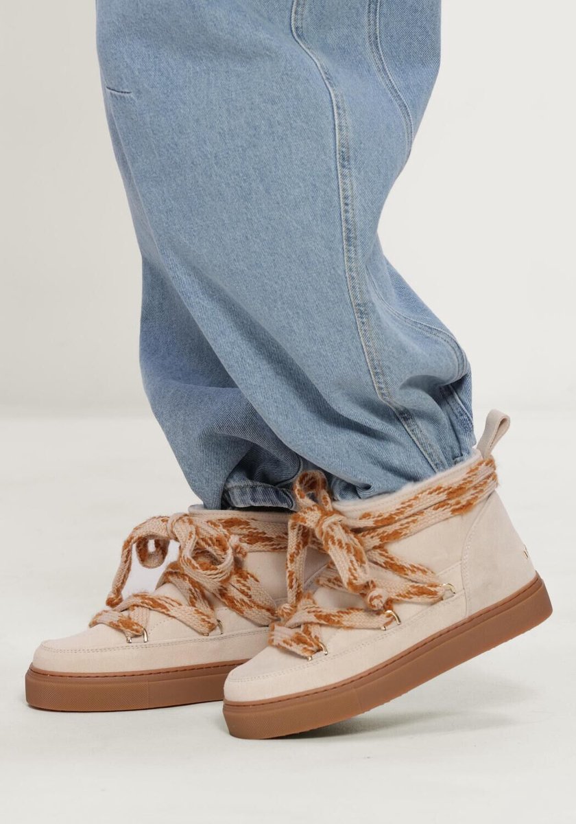 Inuikii Knot Laarzen - Suède - Dames - Ecru - Maat 38