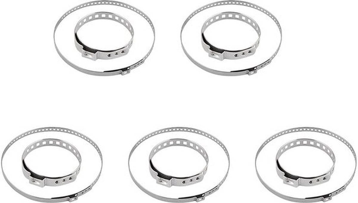 Klemklem 10 Stuks - Roestvrij Staal - Verstelbare Slangklemmen - Kleine/Grote Klemmen - Universeel - Corrosiebestendig - Slangklem