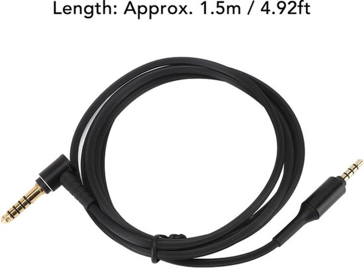 Geluidskabel 1,5 m - 3,5 mm/4,4 mm - OFC Kernen - Verliesloos Geluid - Compatibel met WH 1000XM5 - Hoofdtelefoon Kabel - Hoofdtelefoonkabel