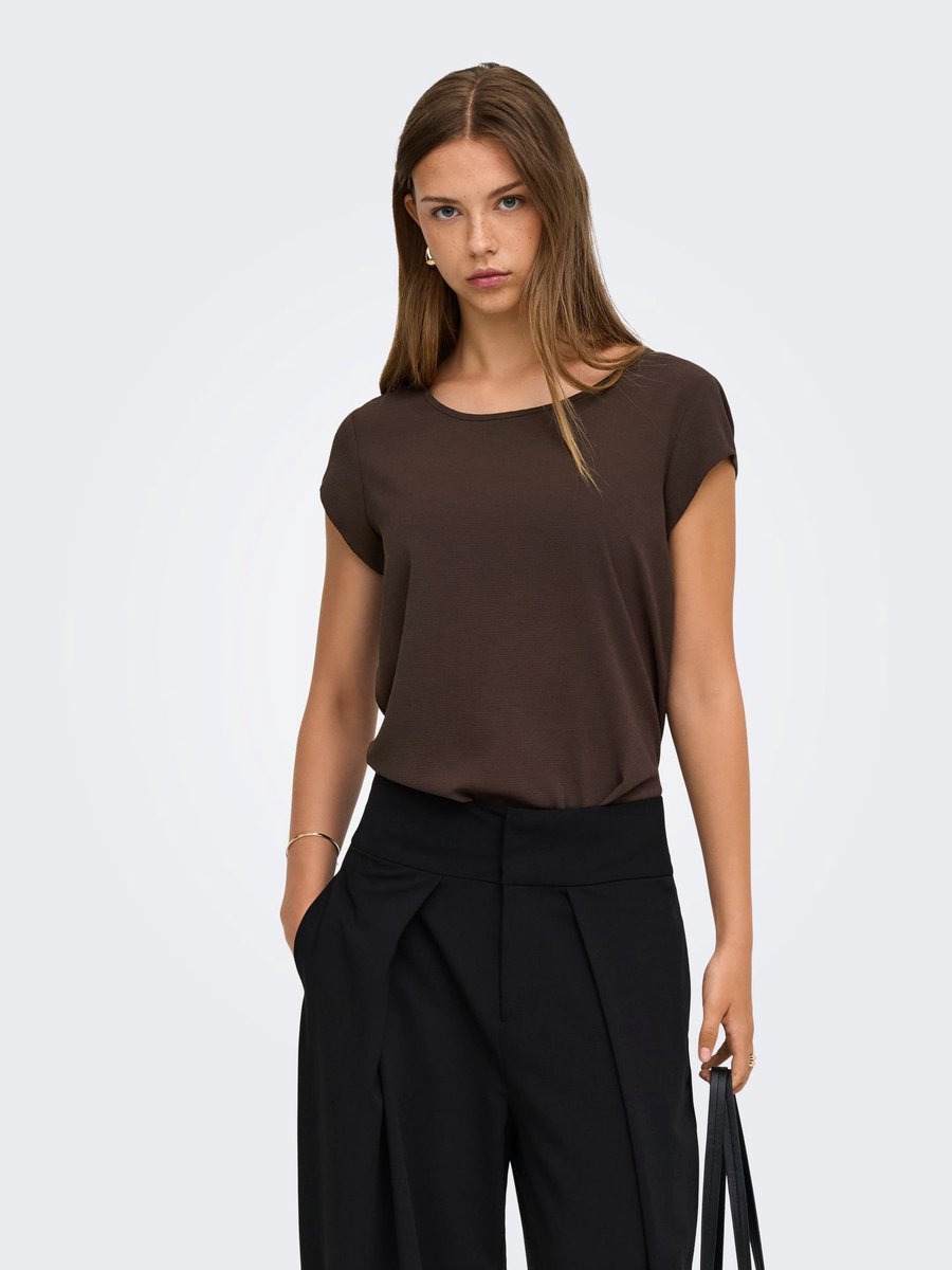 ONLY - ONLVIC S/S SOLID TOP NOOS WVN - Dames - Blouses