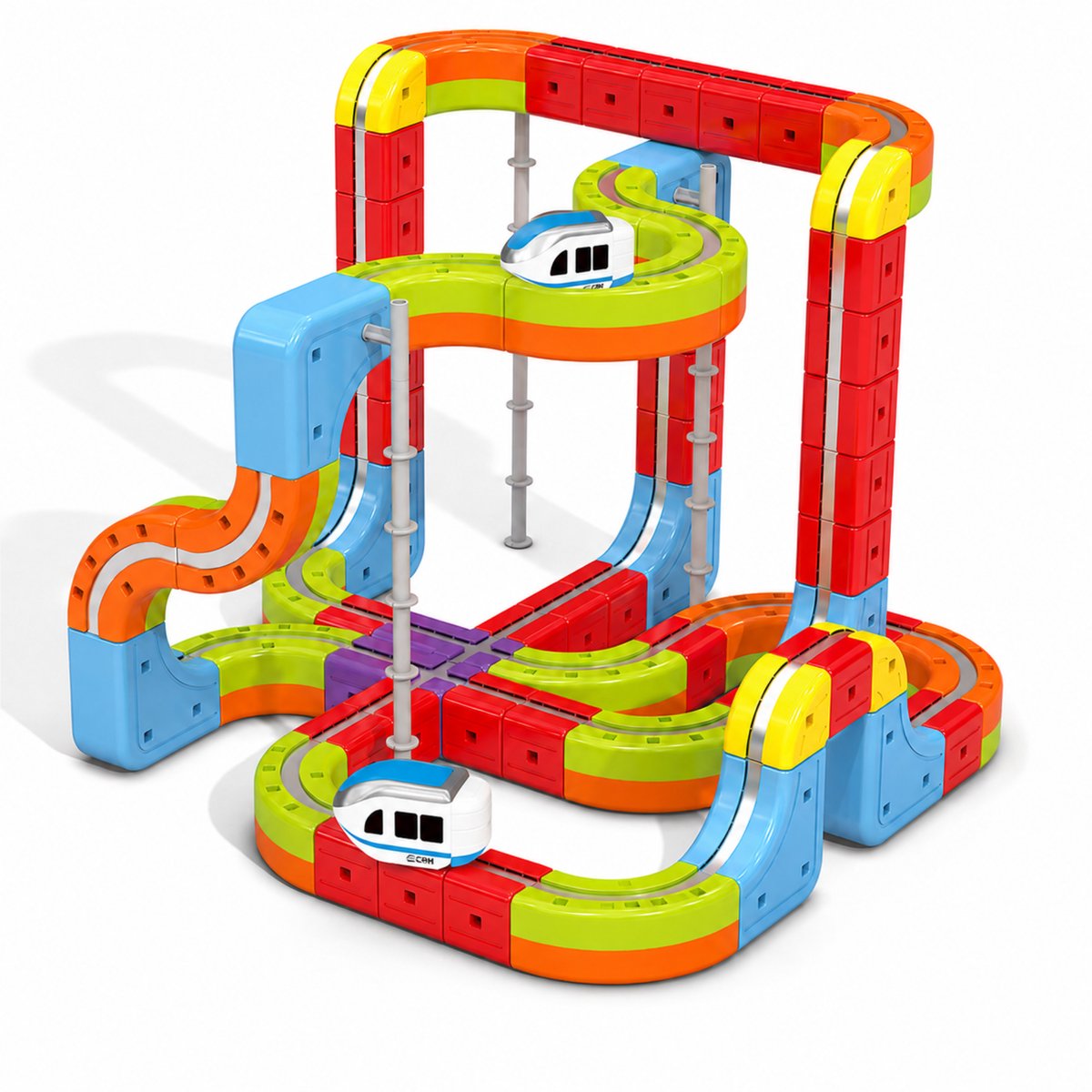 DreamGoods Cube Track - Elektrische Treinbaan - 88-Delig - Educatief Speelgoed - Montessori Speelgoed - Peuter speelgoed - Jongens & Meisjes - 3 jaar - 4 jaar - 5 jaar - 6 jaar - 7 jaar