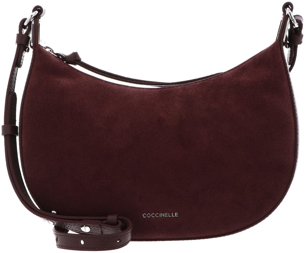 COCCINELLE Leren schoudertas Fujiko Suede Bi Mini Bag Berry / Berry donkerpaars