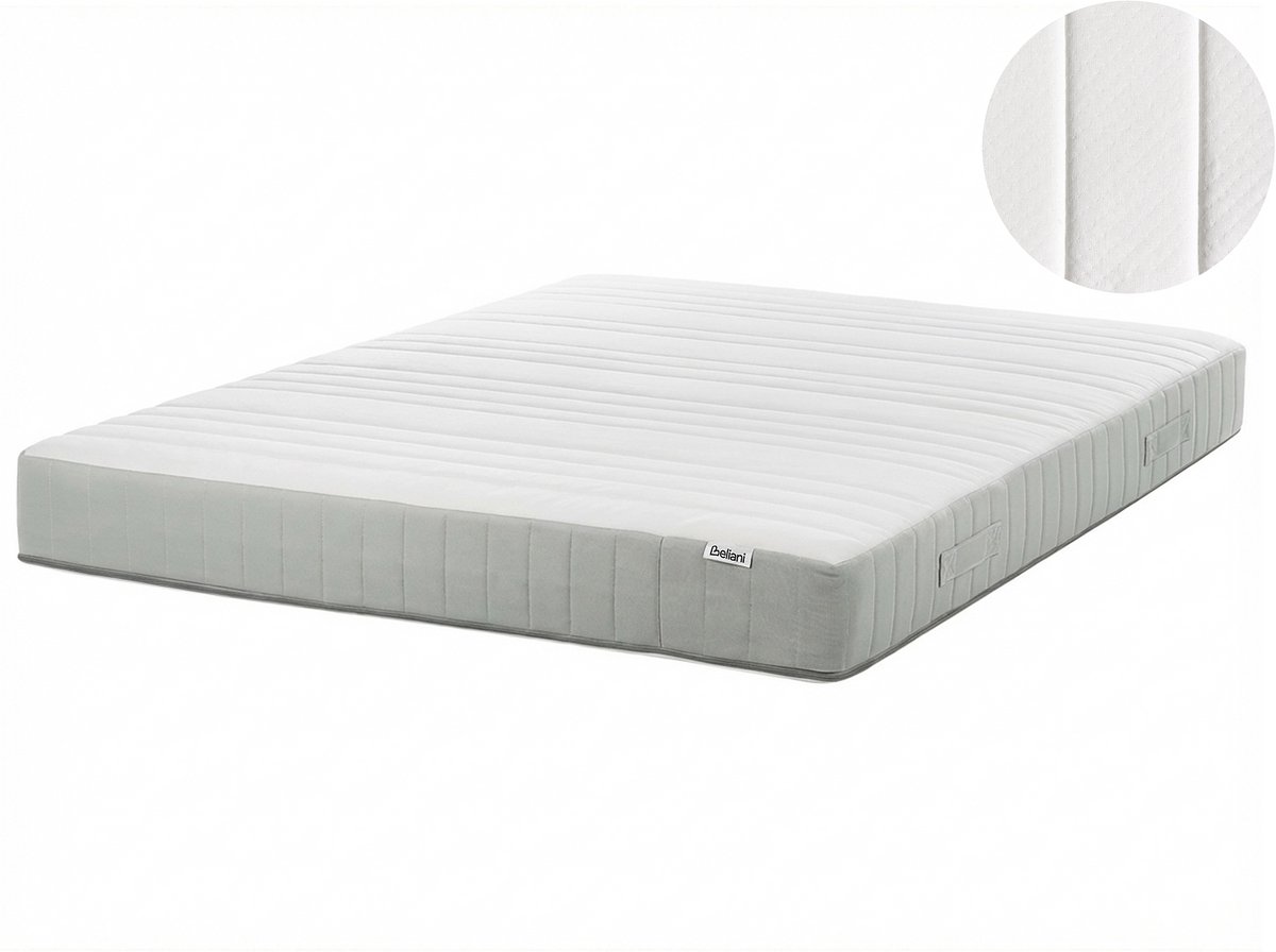 Beliani ROOMY - Pocketveringmatras medium - Wit - 140 x 200 cm - Pocketveren