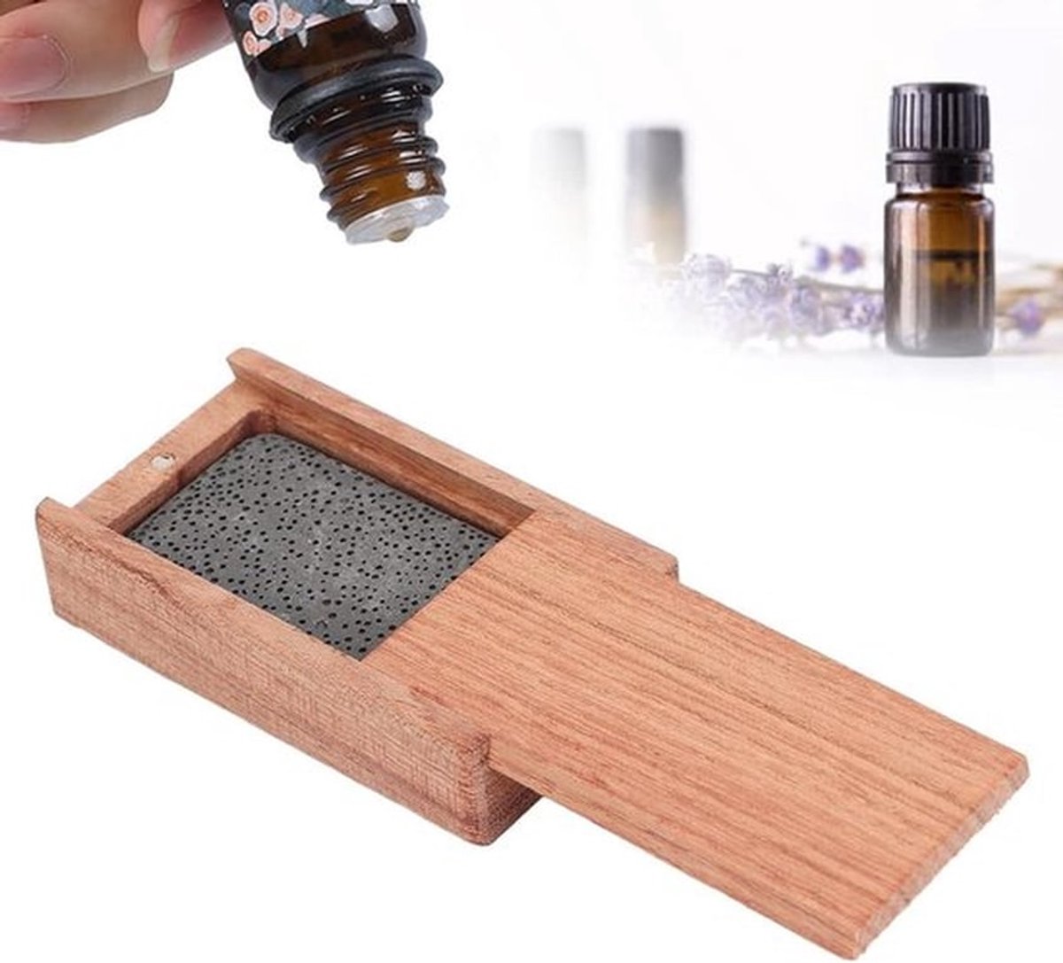 Houten etherische oliën diffuser - Aromadiffuser voor aromatherapie in huis, kantoor, auto