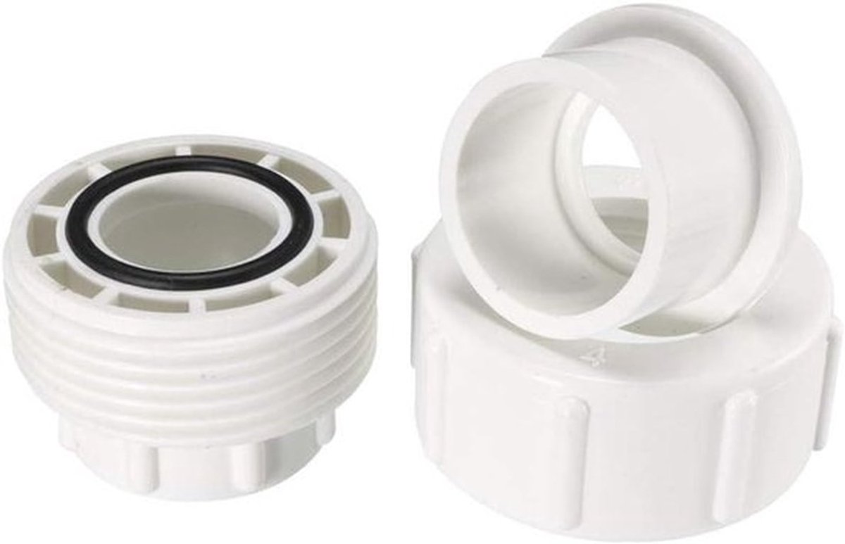 32mm PVC pijp fitting voor sanitair, aquarium en vijver - wit - snelkoppeling - duurzaam.