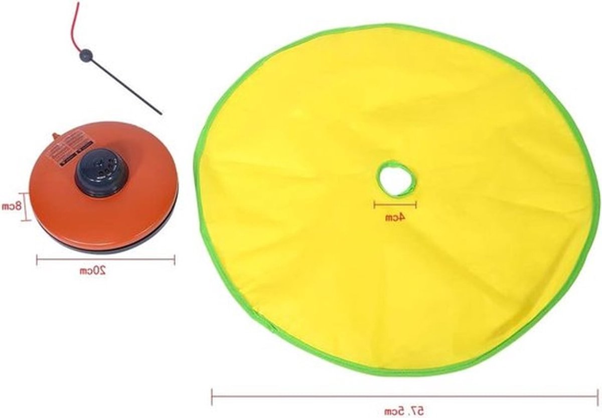 Interactief kattenspeelgoed met 4 snelheden, duurzaam nylon, perfect voor actieve katten en speelse momenten