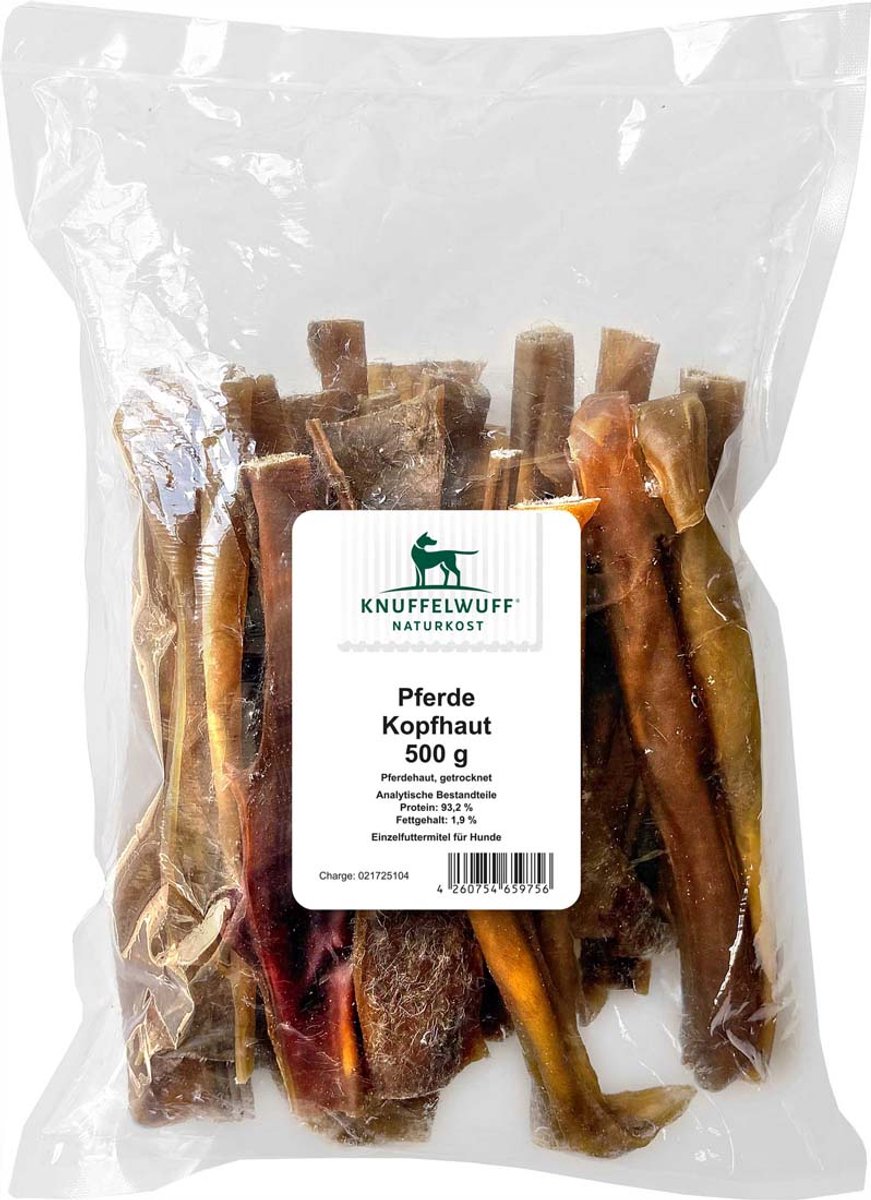Knuffelwuff Paardenhoofdhuid 500g