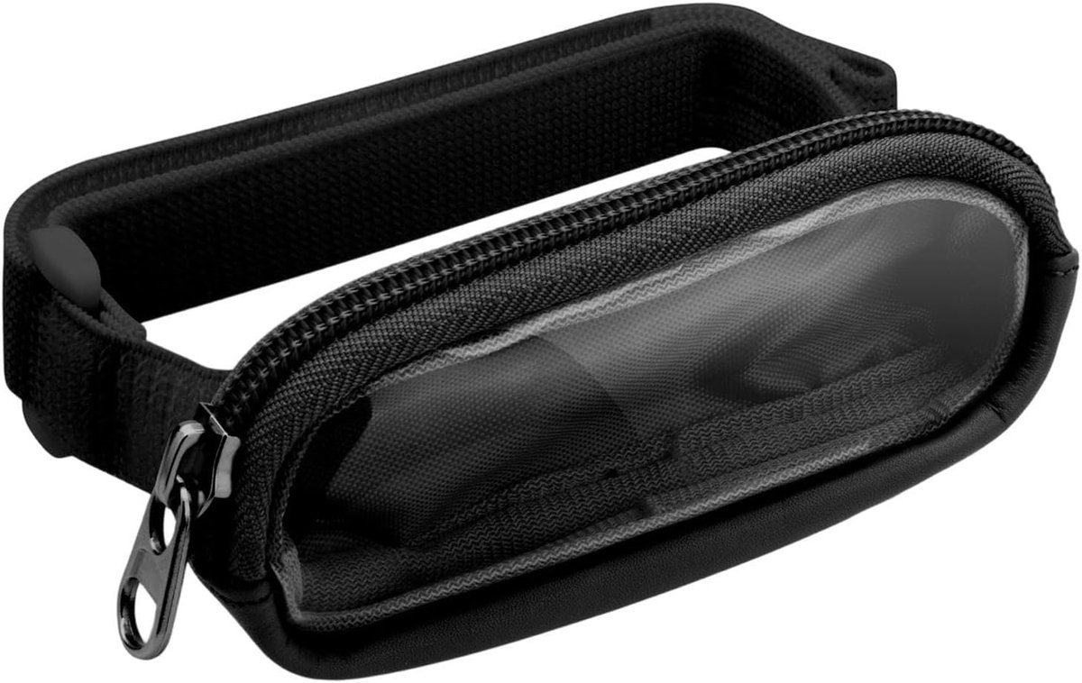 Lippenbalsem houder - Reis organizer - Auto opbergen - Verstelbare elastiek - 10.5 cm - Zwart