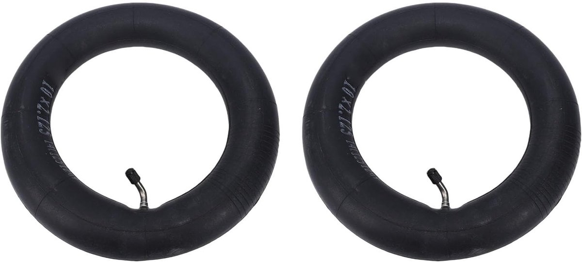 Luocute Binnenband 10x2.125, Dik Rubber, Duurzaam, Scheurvast, Zwaar Uitgevoerd, met Gebogen Ventiel, voor Elektrische Scooter, Motorfiets, Driewieler en Fiets (10 Inch