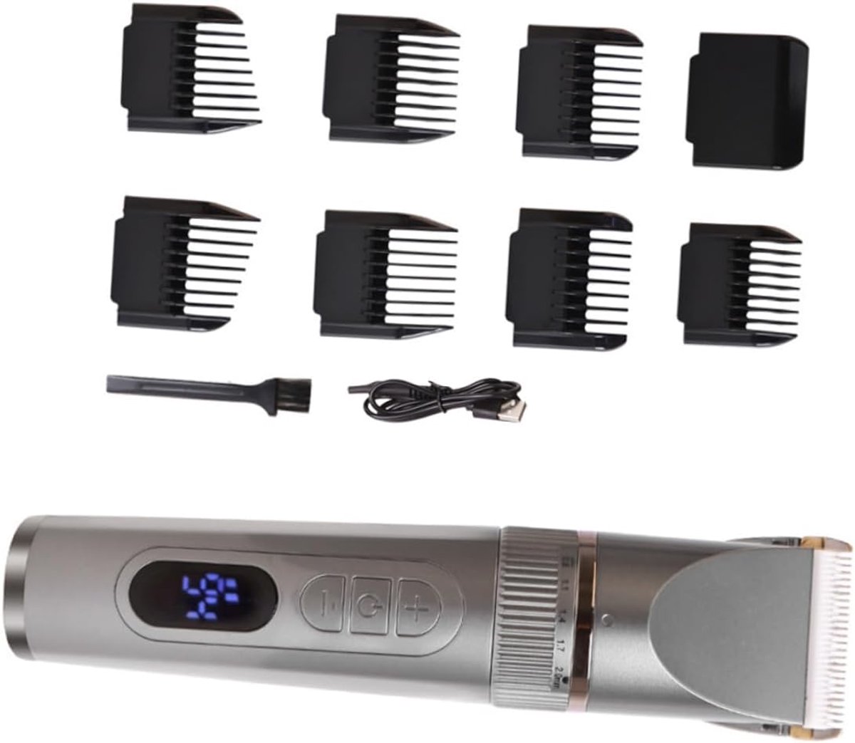 Haartrimmer Set - Baardtrimmer Neus trimmer - Gezichtsverzorging Thuis - Snel Zonder Plakken - 18 x 3 cm - Zilver
