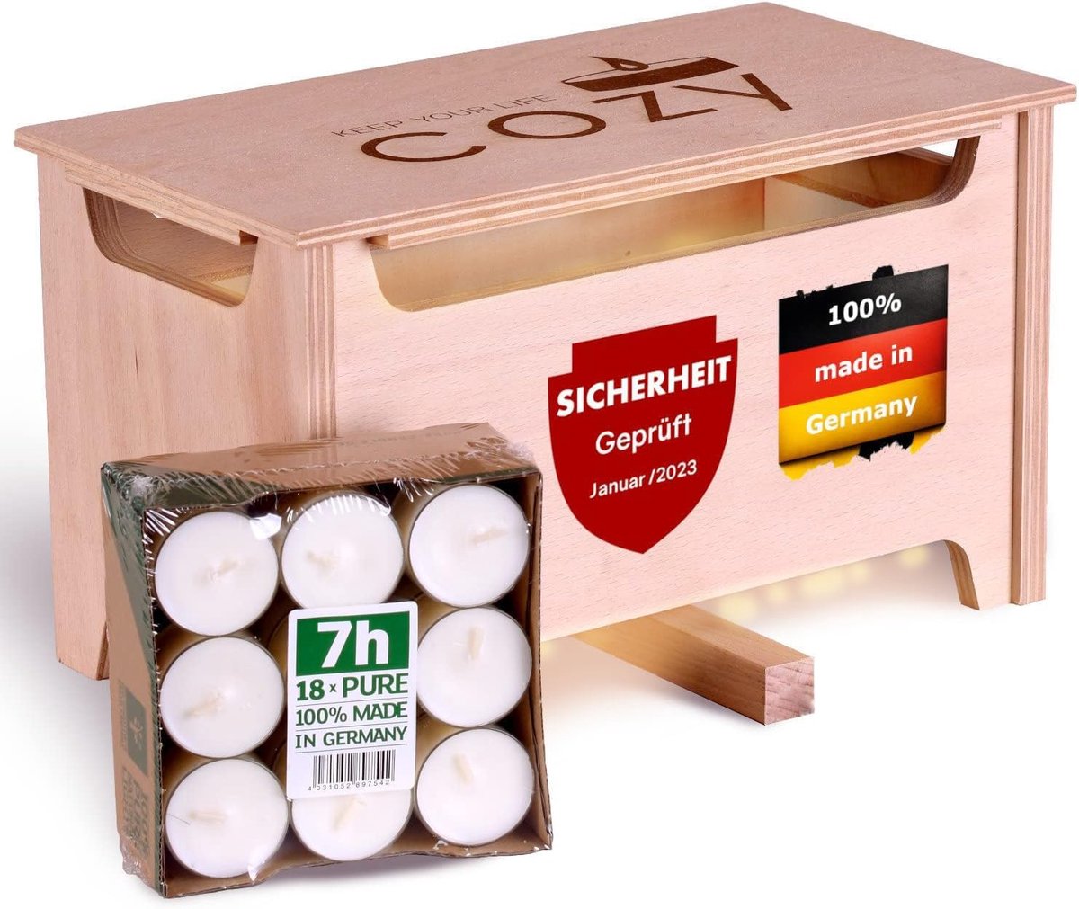Theelicht Heater - Kaars Heater Voeten - Voeten Verwarmen - Vaatwasbestendig - 2.8 Kilogram - Natuurlijk