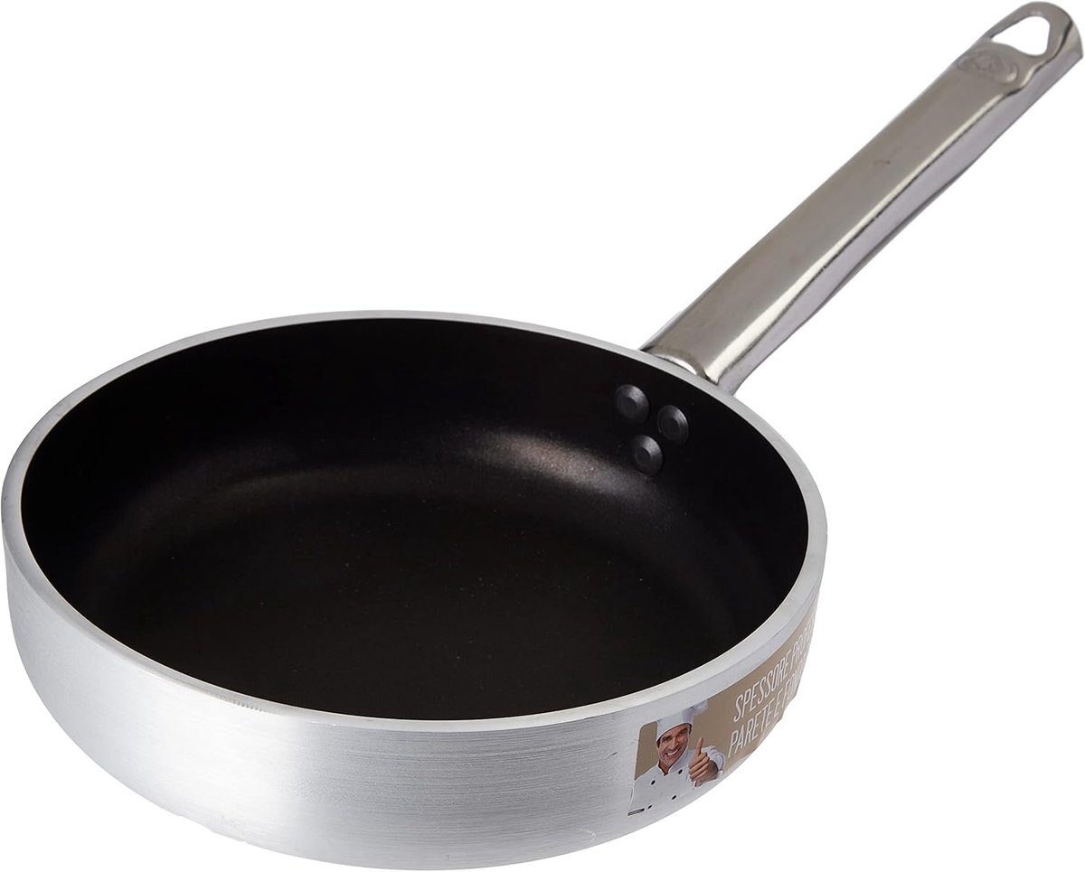 Koekenpan - Koekenpan Aluminium - Koken en Bakken - Antiaanbaklaag - 20 cm - Zilver