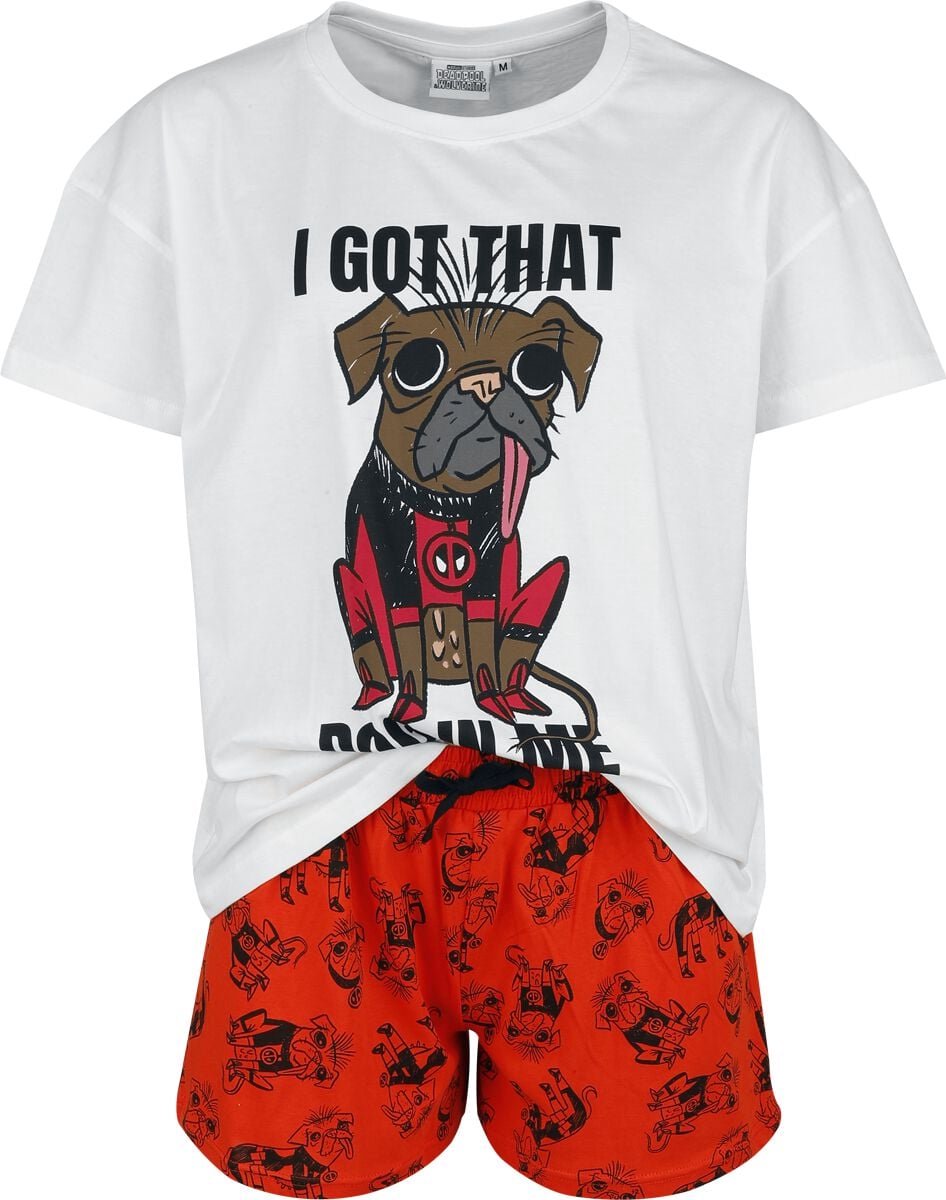 Deadpool 3 - Dogpool - I Got That Dog In Me Pyjama wit-rood Katoen wit;rood