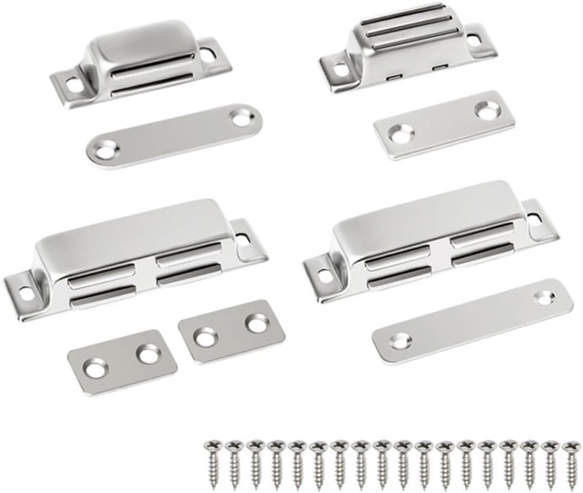 Kast deurstopper - Magnetisch slot - Kasten sluiten - Roestvrij staal - N.v.t. - Zilver