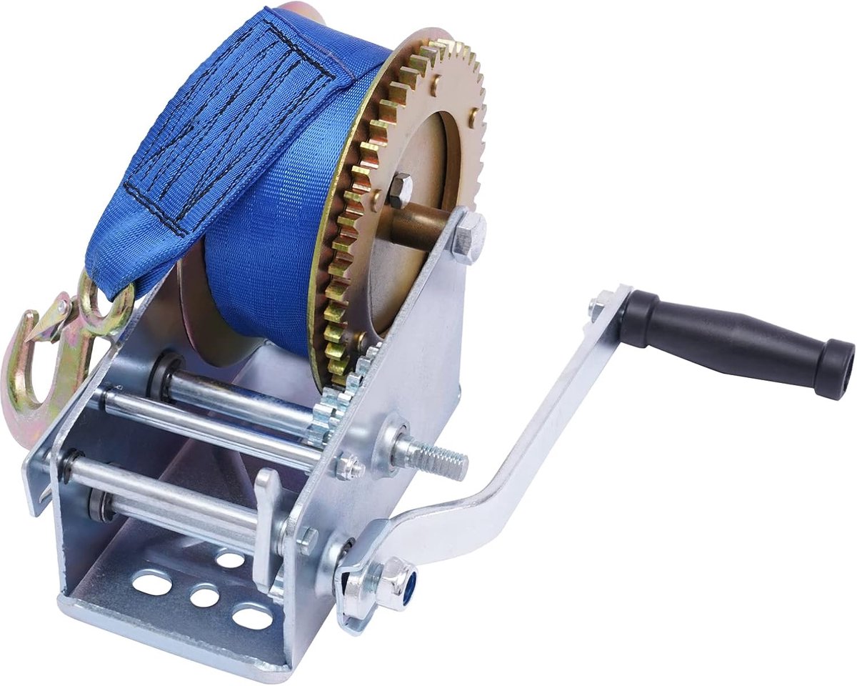 Handlier met band - Trekbandlier - Goederen verplaatsen - Dubbele zelfblokkering - 1590 kg capaciteit - Zilverkleurig
