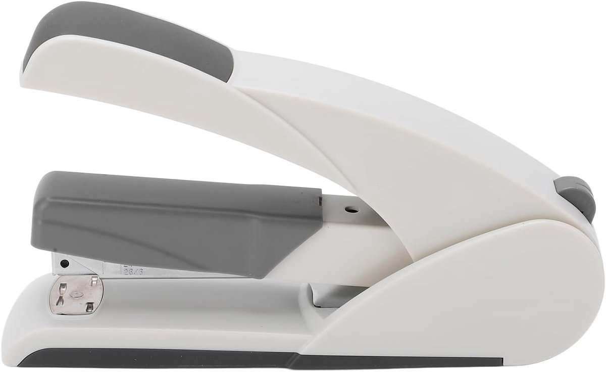 Mini Nietmachine - Bureau Nietmachine - Papier Binden - Hoge Capaciteit - 20 Vellen - Wit Grijs