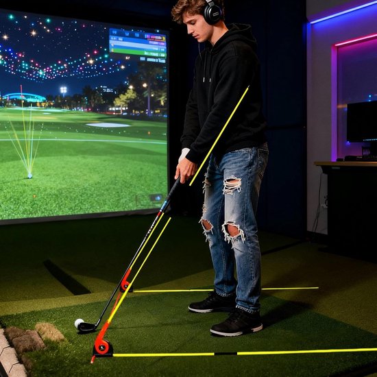 Golf Alignment Hulp - Swing Trainer - Golf Oefening - Hoek Verstelbaar - 118 cm Lang - Type A van GOLF — afbeelding 2