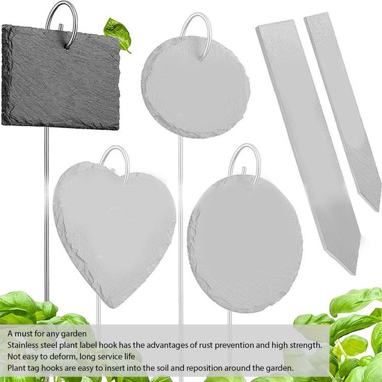 Dailygoods- Plantlabel 30 Stuks - Roestvrij Stalen Haken - Tuinmarkeringen - Weerbestendig - Eenvoudig te Verplaatsen - Afmetingen 200 mm - Tuinmarkers van Dailygoods — afbeelding 3