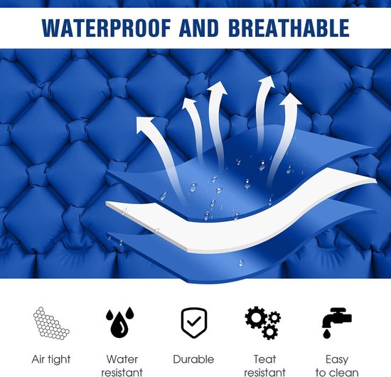 Dailygoods- Campingmat Lichtgewicht - Draagbaar Ontwerp - Waterdicht - Opblaasbaar - Slaapmat - Superieure Ondersteuning - Luchtbed van Dailygoods — afbeelding 5