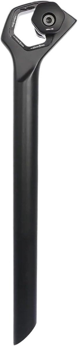 Verstelbare Zadelpen - Fietszadelpen Koolstofvezel - Comfortabel Fietsen - Dubbele Bout Bevestiging - 272 mm - Zwart