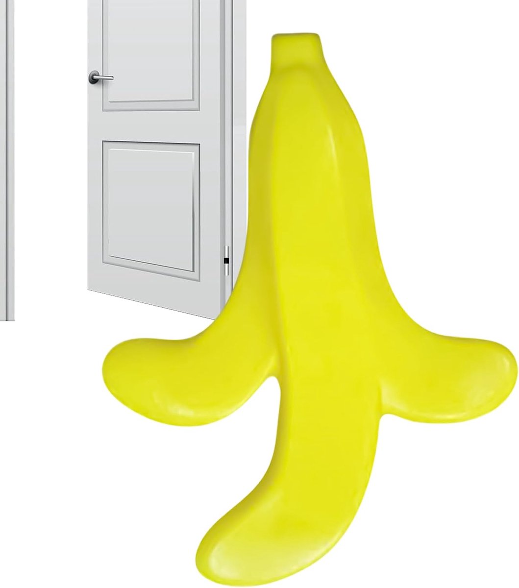 Deurstopper - Bananenschaal - Stil Deur Openen - Geluidsabsorberend - 20x16x16 cm - Geel
