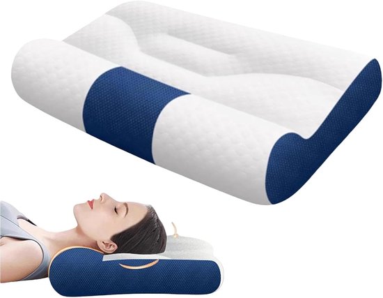Nekkussen - Cervicaal Kussen - Nek Ontlasten - In Hoogte Verstelbaar - 30 x 50 cm - Wit