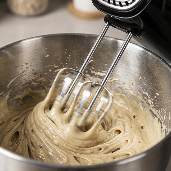 Handmixer - Keukenmixer - Bakken en Koken - 5 Snelheden - 300 Watt - Zwart — afbeelding 4