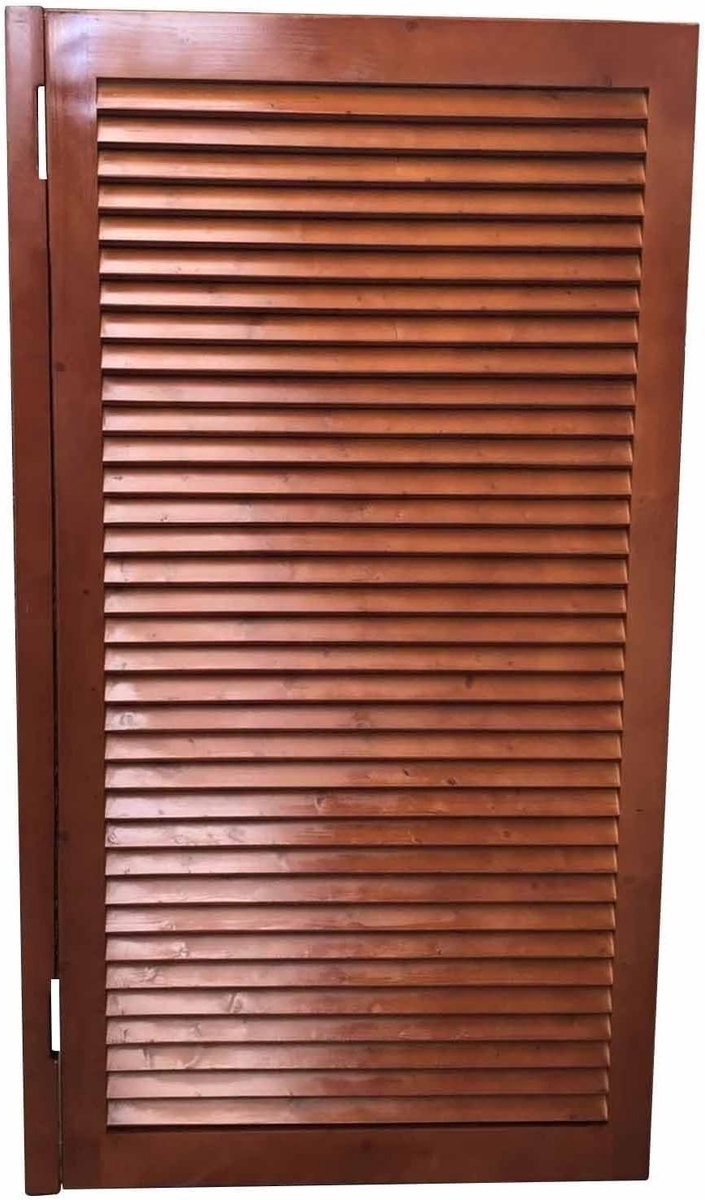 Draaideuren - Louvre deuren - Ruimtes verdelen - Massief houten - 60x90cm - Bruin