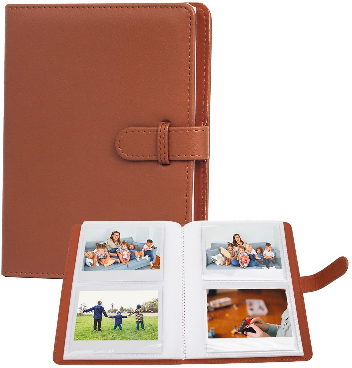 Dailygoods - VOVMOEYA Fotoalbum met 80 vakjes voor foto's van 8,5 x 4,5 inch, voor Polaroid camera's, voor Fujifilm Instax Wide 400/300/210, inschuifbaar fotoboek, album, 20 pagina's, geschikt voor 80 foto's,